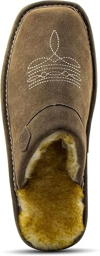 Image of ARIAT Men's 2842 Silversmith Outdoor Indoor Western Suede Foam Cushioned Square Toe Slipper