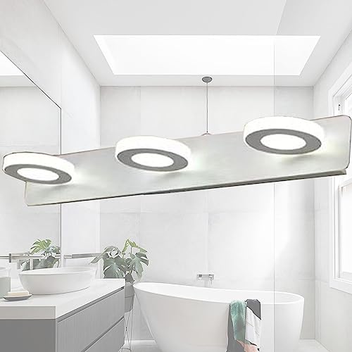 Lampada Da Parete Frontale For Specchio Da Bagno A 3 Luci 9W Led Guardaroba Decorazione Semplice Luce 6000k Illuminazione Toilette Nordico Moderno Minimalista ( Color : 4000k , Size : 7cm*48cm(3 psc)