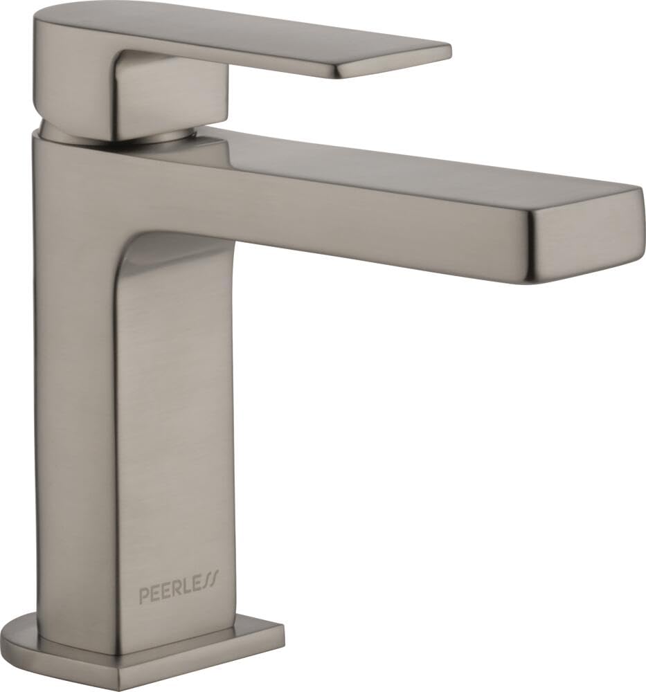 Peerless Xander Tek Delikli Banyo Bataryası Fırçalanmış Nikel, Tek Saplı Banyo Bataryası, Tahliye Montajı, Fırçalanmış Nikel P1519LF-BN