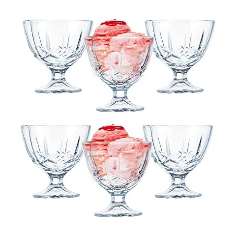 Juego de 6 vasos para helado Dajar Maldiven 300ml cristal Cover