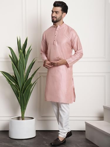 Image of SOJANYA (Since 1958 Men's Silk Blend Kurta and Pyjama with Nehru Jacket