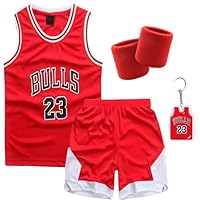 Pardofelis Basketball Trikot Shirt und Shorts Set, Basketball Jersey Schnell Trocknende Atmungsaktives Trainingskleidung mit 2 Schweißband, Basketball Trikot für Herren (5XL, Rot)