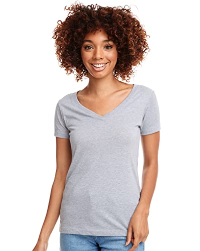 Ideal V-Neck T-Shirt, Large, Heather Gray
