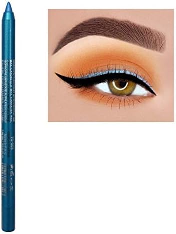 Multi Color Eyeshadow Eyeliner, Metallic Glossy Smoky Eyeliner, Long Lasting Professional Eye Makeup Eyeliner Waterproof Eyeliner Pen Eye Cosmetics Makeup Tools (09 Sky Blue)