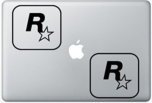 Rockstar Games Logo HenryDecalZD0274 Set Of Two (2x) , Decal , Sticker , Laptop , Ipad , Car , Truck