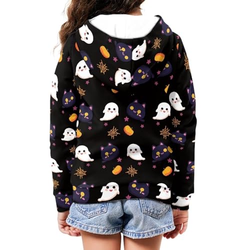 Image of Unisex Zipper Sweatshirt Boys Girls Hooded with 2 Pocket Pullover Hoodies for 6-16Y Kids
