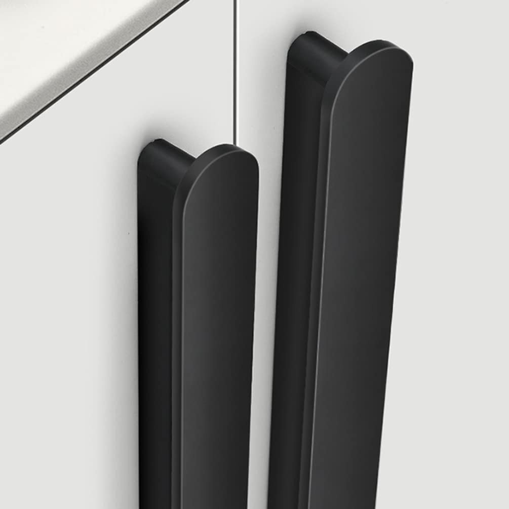 Manija del Cajón Negro, Tiradores para Cajones Modernos, Aluminio Sólido | Superficie Anodizada | Distancia Agujero: 96 - 960 mm Tiradores para Mueble, 2 piezas tiradores de armarios-600mm/23.6in