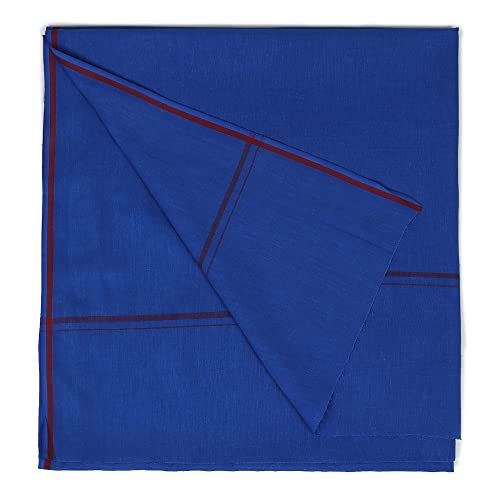 Image of Cotton Skin Friendly Summer Shrink Proof Bath Towel Pure Cotton Gamcha Soft 100% Men Boys All Purpose Living Handloom Blue (Pack 02)
