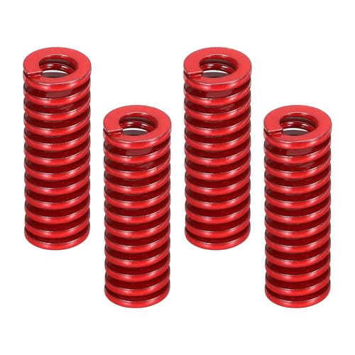 Image of sourcing map 4 Pcs 3D Printer Die Spring, 12mm OD 35mm Length Light Load Compression Mould Die Spring for Mechanical Equipment 3D Printer Electric Part Accessories, Red