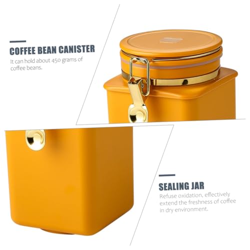 Contenedor hermético para granos de café naranja miniatura 3