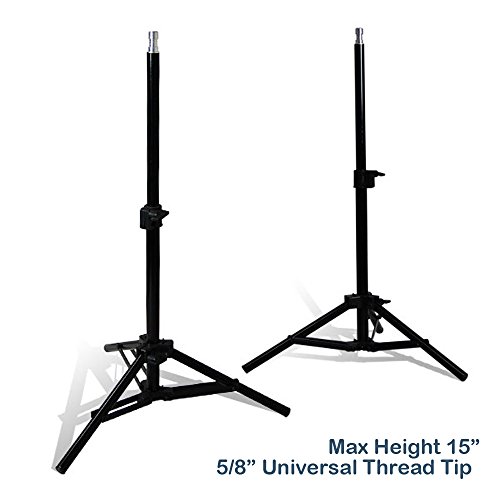 Limostudio 2 X 18W Led Table Top Lighting Stand Kit With 12" Acrylic Black & White Reflective Photo Background, Photo Studio, Agg1847 #TOP2