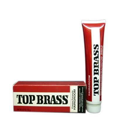 Top Brass Hair Groom Cream (Creme), 3.3 Oz.