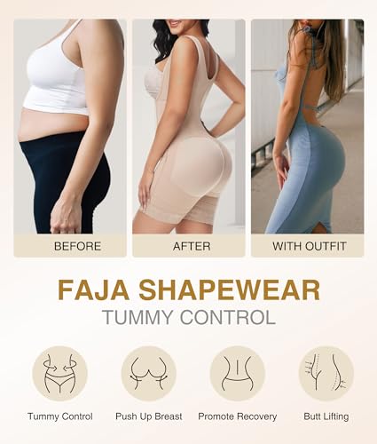 Image of M MYODRESS Fajas Colombianas Moldeadoras Shapewear Tummy Control Body Shaper Girdles Post Surgery Compression Garment