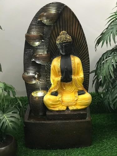 Image of Swarnhouse Decorative Water Fountain with LED Light, 2 Feet, Indoor Tabletop Waterfall for Home Office Garden (Article 3)