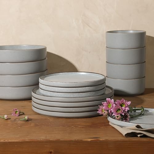 Gibson-Elite-Gelston-Stoneware-Matte-Reactive-Glaze-16-Piece-Service-for-4-Plates-and-Bowl-Dinnerware-Set-Grey