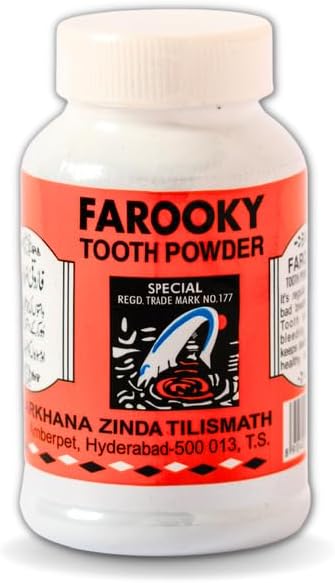 Zinda Tilismath Farooky Tooth Powder 80 G|Herbal Ayurvedic Dental Care|Fights Bad Breath,Tooth Decay|100% Natural,Vegan|Complete Oral Hygiene Solution (Pack Of 4),Whitens Teeth