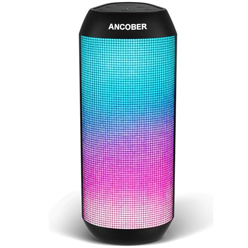 Bluetooth Speaker, 20W HD Stereo Loud Sound, Portable Wireless, RGB Light, 36H Playtime, TWS