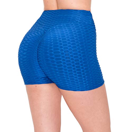 Image of ALWAYS Women's Honeycomb Compression Shorts - High Waist Slimming Butt Lift Textured Workout Shorts