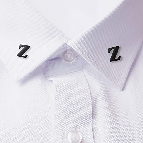 Image of HONEY BEAR Initial Alphabet Letter Lapel Pins Collar Badge Brooches for Mens /Womens Shirt Dress Decoration Black