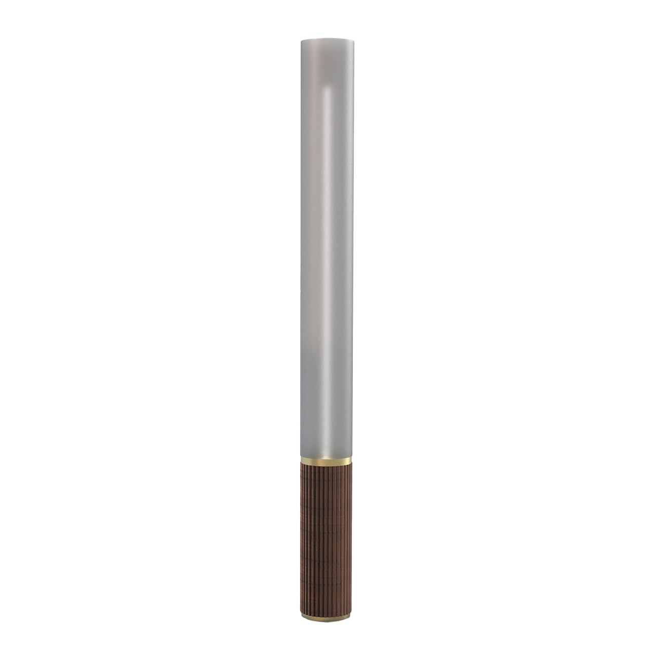 Tambo Cylindro 60" Accent Floor Lamp - Dark Walnut by NOVA of California – Alloy Steel, Weathered Brass & Walnut, Model 2710799WB