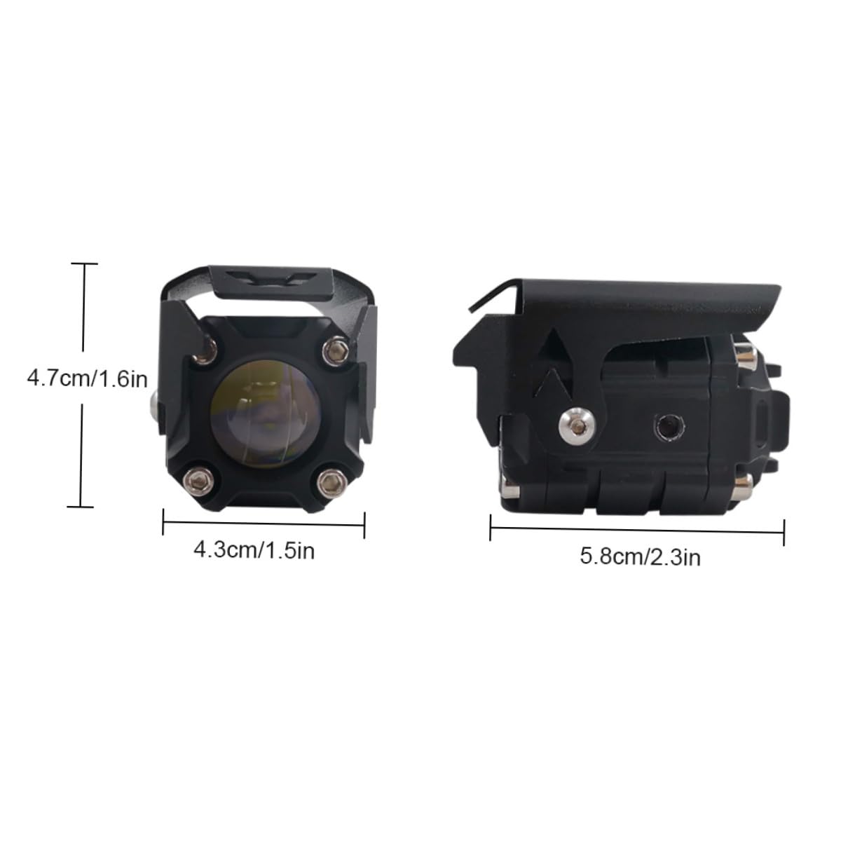 Phares Additionnels Moto à LED, Lampe de Travail 2 Pièces, Aluminium Aviation, Ipx6 Étanche, Haute Luminosité pour Conduite de Nuit