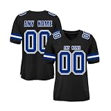 American Football Trikot für Herren und Kinder, personalisierbar, Rugby-Uniformen, Kurzarm-Shirts mit Namensnummer, Team, 1, S