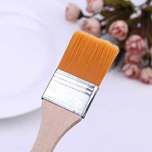 EXCEART 1 Set 12 Adet Düz Boya Fırçaları Çip Boya Fırçaları Naylon Çip Fırça Seti Duvar Boyama İçin Cila Lekeleri Yağ Mumu Vernikleri Yapıştırıcılar Leke - Görsel 5