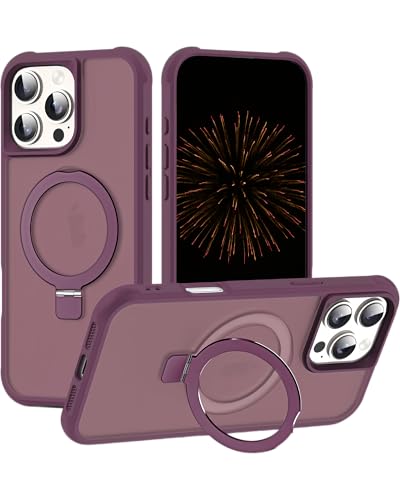 Coque antichoc iPhone 16 Pro Max magnétique mince translucide avec support