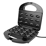 ZJchao 12 Walnut Cookie Maker, Oreshki Mold Maker Non Stick Double Sided Mini Nut Waffle Bread Machine Walnut Cookie Electric Nut Mold Oreshnitsa Cookies (US Plug 110V)