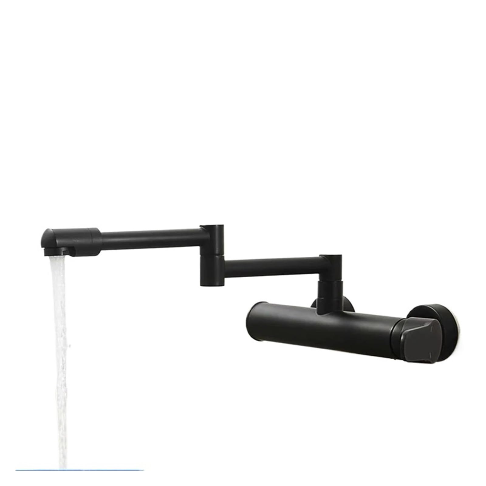 ZQFHSX Folding Kitchen Pot Filler Faucet Brass 360 Rotate Wall Mounted Bathroom Fold-able Crane Sink Mixer Tap for Most Scenarios(Black)