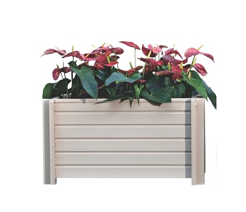 New Age Garden ECOFLEX 30' Outdoor Planter Box, Moisture Resistant Composite Garden Container for Flowers & Herbs, Weather Resistant, Easy Assembly