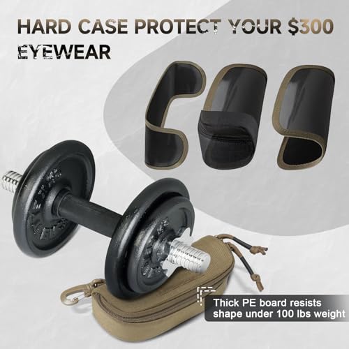 Image of Tactical Molle Glasses Case, Shockproof Eyeglass Pouch, Sunglass Case Hard Shell Protects Glasses
