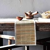 MMQGQ store Caminos de Mesa Corredor De Mesa Tejido De Paja Rústica, Estera De Té De Estilo Japonés De Estilo Japonés, Mesa De Comedor Original Casa De Té Placemats, Limpie Limpio(Size:16×150cm)
