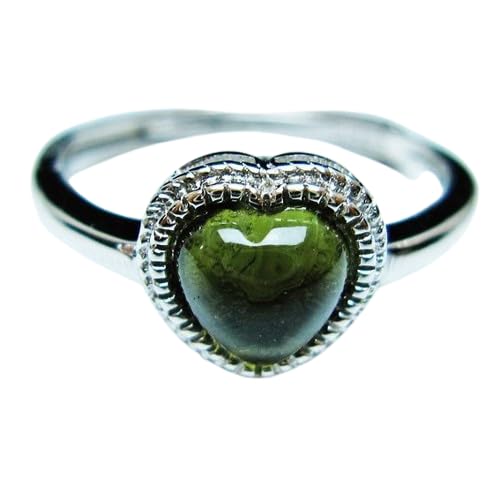 【東昇天然石】モルダバイト リング 12号 199-453