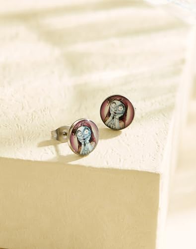 Pendientes de acero inoxidable quirúrgico 316L de Jack Skellington marca SIISPRI 6