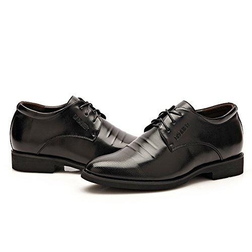 Battle Men Men's Elevator Shoes 2" Taller Lace up Faux Leather Formal Oxford Dress Footwear Removable Invisible Height Increasing Insole Formal Men3