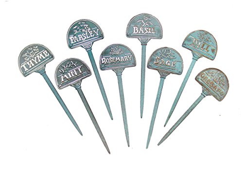 Taiwan Brass Herb Marker - Set Of 8 Pcs #TOP1