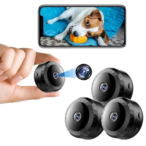 Suonady New Black Spy Focus Camera Magnetic Security Camera Hidden Spy Camera for Home/Office Security with Motion Detection Night Vision Easier to Connect Devices 3pc
