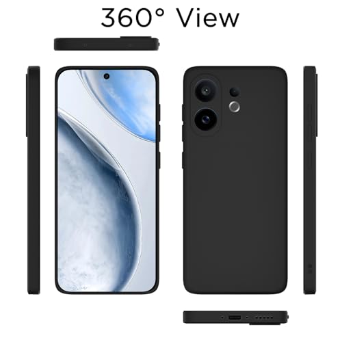 Image of Outlouders Back Cover for Vivo X200 Fe 5G | Camera Protection | Durable Soft Matte Silicone Bumper Case (Black)