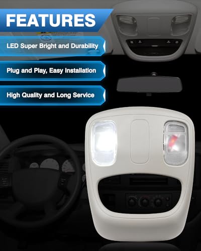 Lámpara LED Interior de Techo para Dodge Ram 2002-2010 miniatura 4