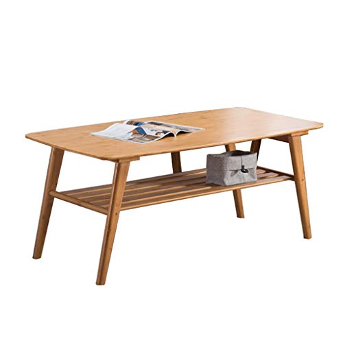Table basse de rangement en bambou 100cm pour petite table à thé de salon - 2
