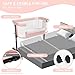 TODEFULL Baby Bassinet Bedside Sleeper, 2 in 1 Folding Portable Newborn Bedside Sleeper, All-Sided Mesh Infant Travel Crib for Toddlers, 6 Adjustable Height, Comfy Mattress, Pink