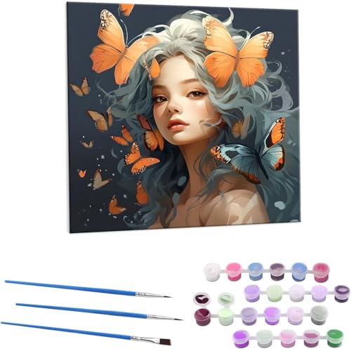 ̎q̒ G Paint by Numbers hG Lbg l ʂ肦 lphGLoXNtg  LoXA[g uVƃANG̋, ItBX CeA rO, ւ̃Mtg 30x30cm (t