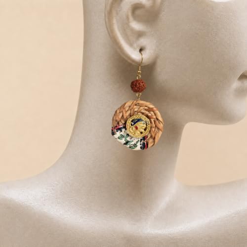 Image of Royal Queen & Empress Handcrafted Tribal Dhokra Earrings Collection for Women - Statement Ethnic Designs in Multiple Colours