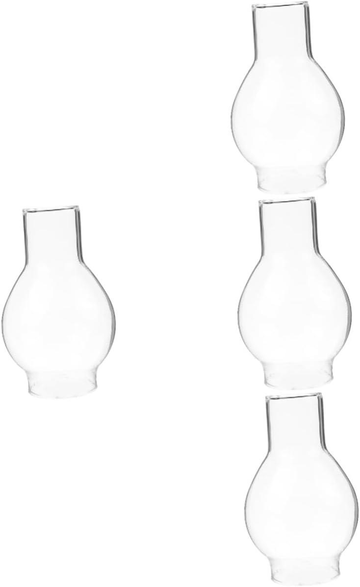 4pcs Transparent Glass Candle Holder Tube Shade Open Ended Candle Cover for Parties Weddings and Home Decor Simple Structure for Romantic Atmosphere
