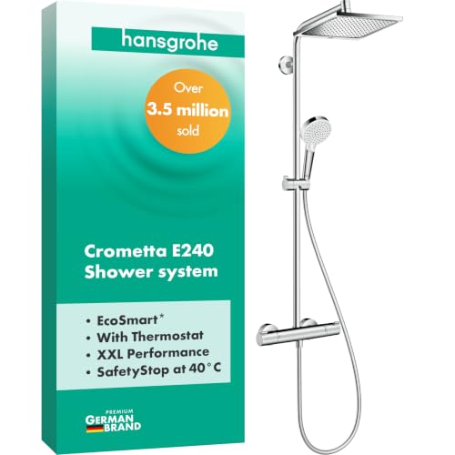 hansgrohe Crometta E - wassersparendes Duschsystem (EcoSmart) mit...