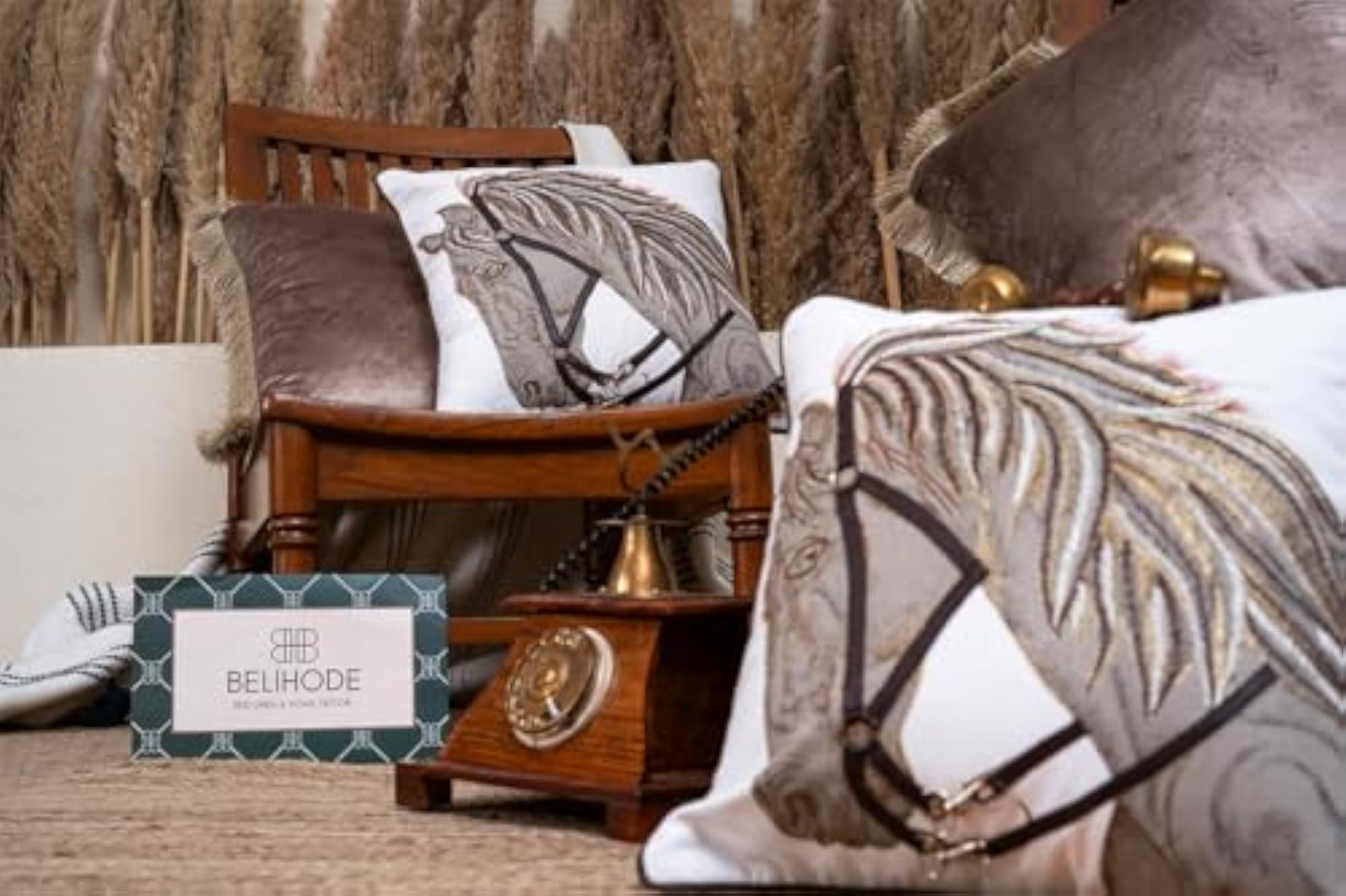 Equestrian Elegance Cushion Cover Set of 2