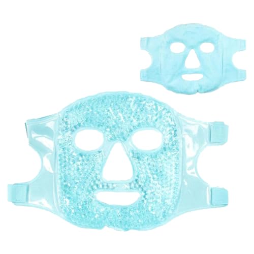 Maschera Rinfrescante per Il Viso,Maschera per Gli Occhi Rinfrescante,Maschera Gel per Occhi Riutilizzabile,Maschera di Ghiaccio,Gel Face Mask,Maschera per Il Viso in Gel,Rilassare e Rinfrescare,Blu