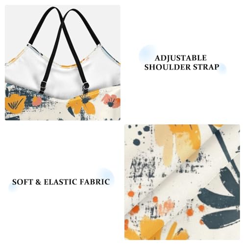 Ink Floral Girls One Piece Swimsuits Quick Dry Beach Swimwear Bathing Suit4