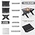 Odoland Camping Campfire Grill, Portable Folding Charcoal Grills, Backpacking BBQ Grill, Heavy Duty Firepit Grill with Carry Bag for Outdoor Cooking, Bonfire, Patio, Backyard